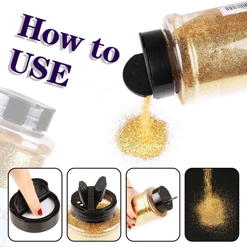 TORC Black Fine Glitter 1 Pound 16 OZ Glitter Powder for Tumblers Resin Crafts Slime Cosmetic Nail Painting Festival Decoration - NewNest Australia