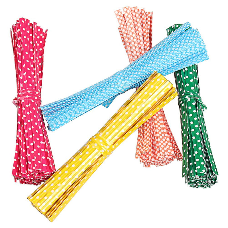 Pengxiaomei 500 Pcs 4 Inch bag Twist Ties, Colorful Bag Ties for Cellophane Party Bag - NewNest Australia