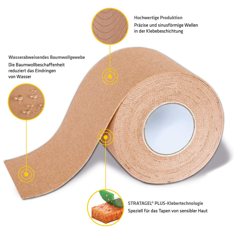 K-Active Kinesiology Tape Elite I Strong And Gentle K-Active Tape For Shoulder, Back, Neck, Knee Ia Versatile Kinesiological Tape For Sports And Leisure Singlebox 5 Cm X 5 M 50 Mm X 5 M - NewNest Australia