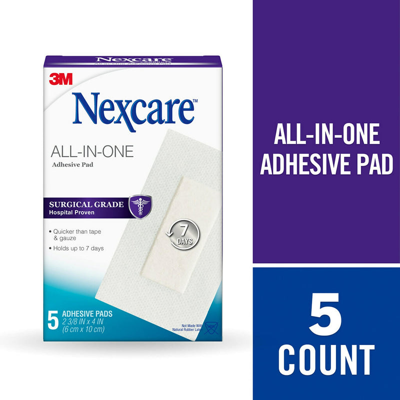 Nexcare All-in-One Adhesive Pad H3564, 2 3/8 in x 4 in (6 cm x 10 cm) - NewNest Australia