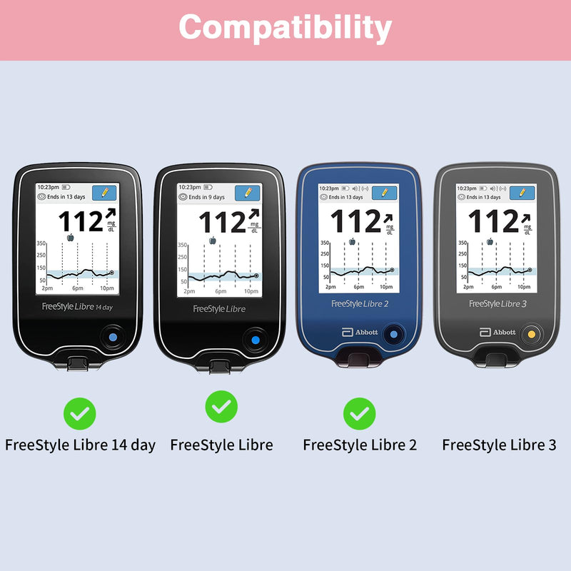 Medmax Bag For Freestyle Libre 3 / Libre 2 / Libre Reader, Hard Shell Protective Case For Blood Glucose Monitor, Lightweight Shockproof Storage Bag With Clip And Handle For Diabetics, Rose Gold - NewNest Australia