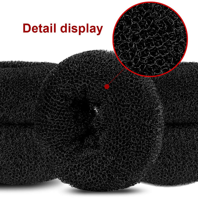 Donut Hair Bun Maker Set, Zingso 4 Pcs Women Girls Hair Accessories Ring Style Mesh Donut Hair Bun Shaper Maker Set with Hair Elastic Bands, Hair Pins for Dance Ballet Chignon (Black) Black - NewNest Australia