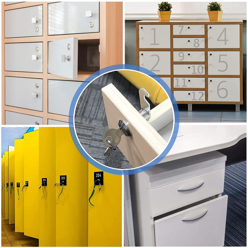 Cam Locks Cabinet Locks Keyed Alike,1-1/8Inch Cylinder Fits on 0.9Inch Max Panel Thickness,Secure Drawer RV Camper Storage,Zinc Alloy(1-1/8Inch 5Pcs) 1-1/8 Inch 5Pcs - NewNest Australia
