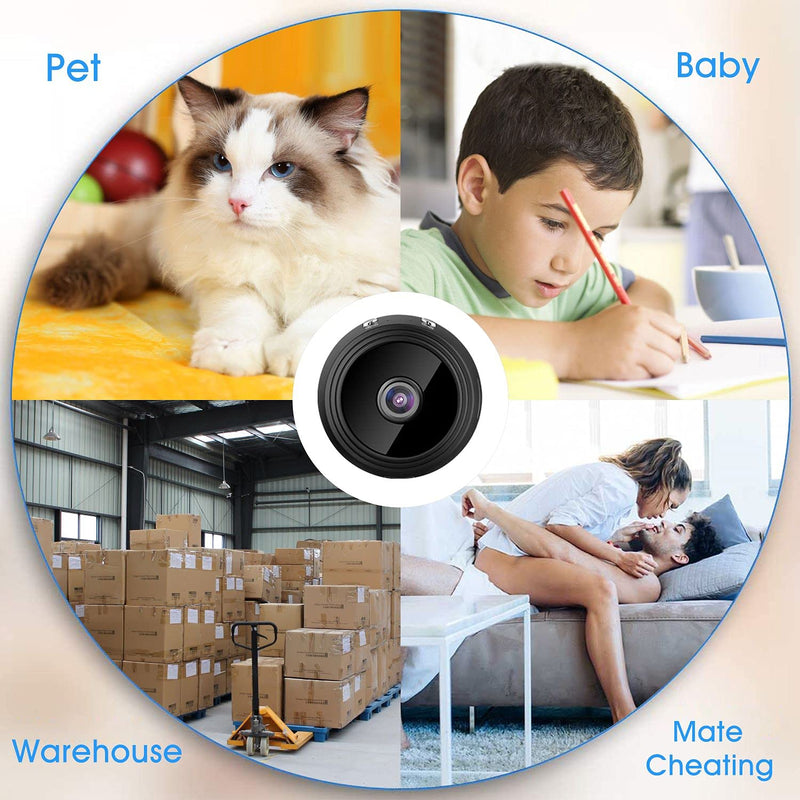 Spy Camera WiFi 1080P Home Security Camera Mini Hidden Camera with Audio Live Feed Motion Detection Night Vision Video Record Playback Phone App Control for Nanny Cam/Pet Camera/Car Camera - NewNest Australia