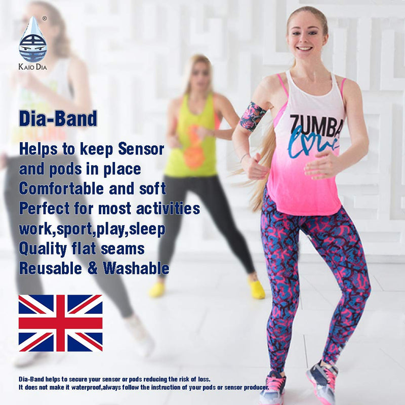 Dia-Band, Ultra Thin Armband for CGM Freestyle Libre, Medtronic, Dexcom or Omnipod - Comfortable and Reusable Diabetic Armband for Glucose Sensor. (L (29-32 cm)) L (29-32 cm) - NewNest Australia