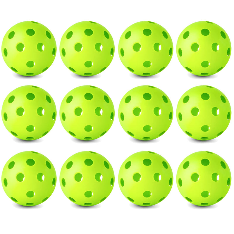 12 Pack Baseball Practice Baseballs Plastic Hollow Soft Balls with a Drawstring Bag for Hitting, Baseball Training Indoor Outdoor Use Green - NewNest Australia