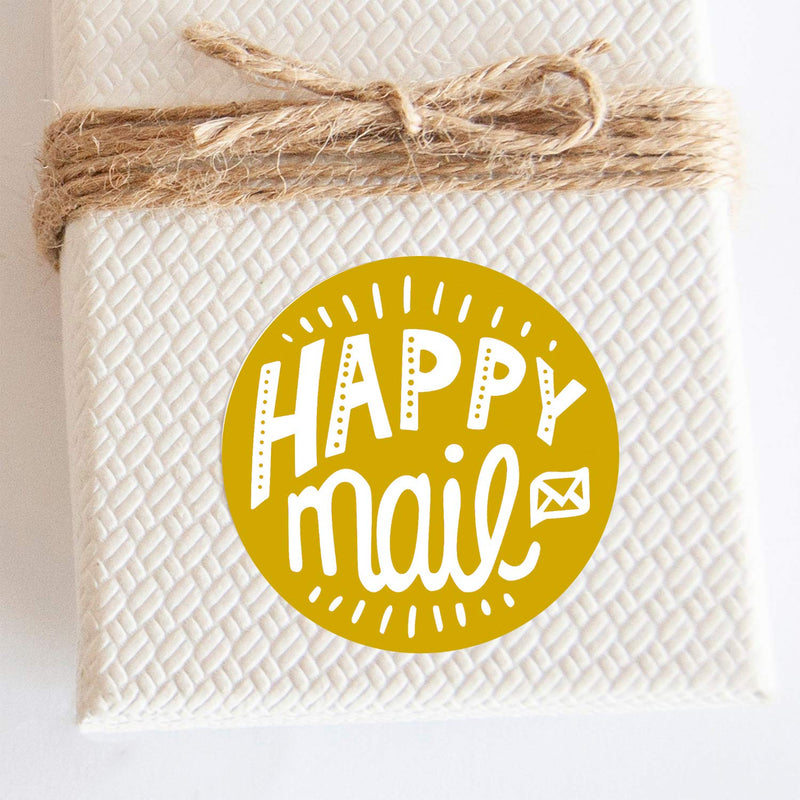 WRAPAHOLIC Happy Mail Business Stickers - 8 Kinds Colors Thank You Stickers, Shipping Stickers - 1.5 x 1.5 Inch 1000 Total Labels - NewNest Australia