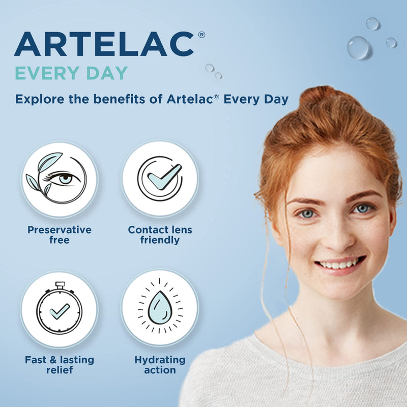 Artelac Eye Drops Multipack, Every Day x3 Night x1, Every Day Eye Drops for Dry Eyes Treatment, Preservative Free and Night Eye Drops, Symptom Relief for Tired and Tearing Eyes, Every Day x 3 + Night - NewNest Australia