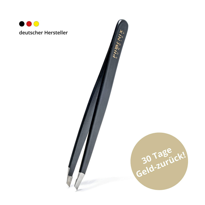 Tweezers For Eyebrow Plucking With Professional Precision Tip Including Protective Case In Premium Quality For Hair Removal - Slanted 9.5 Cm - Stainless Steel - NewNest Australia