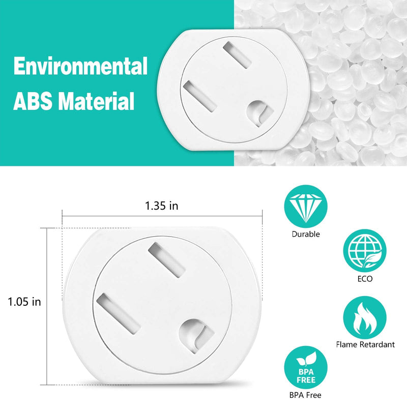 Outlet Covers (38 Pack) Child Proof Outlet Plug Covers Self-Closing Design Swivel Baby Proof Outlet Covers Durable ABS Plastic Electrical Outlet Protectors for Baby Upgraded Adhesive Installation - NewNest Australia