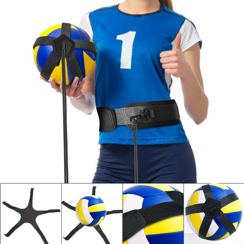 TOBWOLF Volleyball Training Pass Rite Aid Resistance Band, Elastic Volleyball Resistance Belt Set for for Practicing Serving, Arm Swing Passing, Agility Training Training Belt with Waist Belt & Ball Pouch & Hand Strap - NewNest Australia