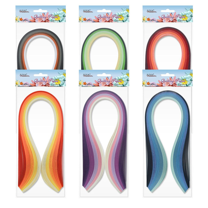 JUYA Multi-Color Quilling Strips Set 600 Strips 30 Colors 39cm Length/Strip Paper Width 3mm - NewNest Australia