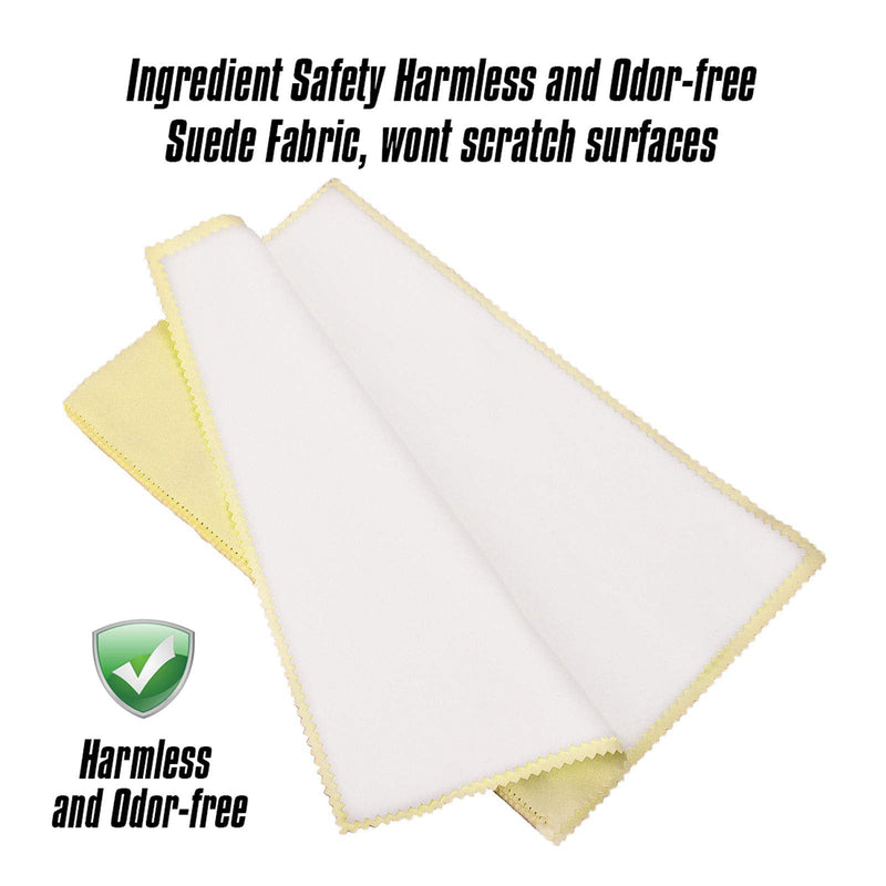 SEVENWELL 2pcs Jewelry Polishing Cleaning Cloth Large 10 x 12in for Sterling Silver Jewelry Gold, Diamond, Platinum, Coins (Yellow) yellow - NewNest Australia