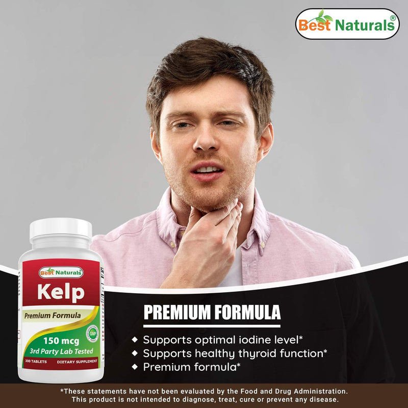 Best Naturals Kelp Supplement 150 Mcg Tablet, 300 Count - NewNest Australia