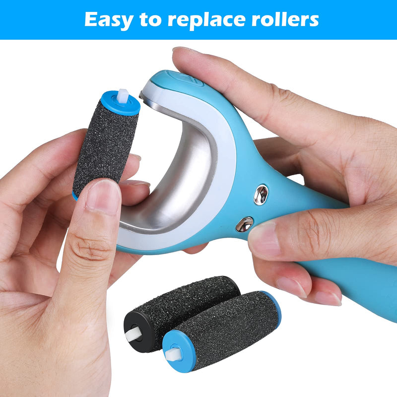 Jorest 10Pcs Replacement Rollers Compatible with Scholl Velvet Smooth, 2 Shapes & 3 Types of Roughness Foot File Refill Rollers for Electric Foot File, Pedicure Hard Skin Remover - NewNest Australia
