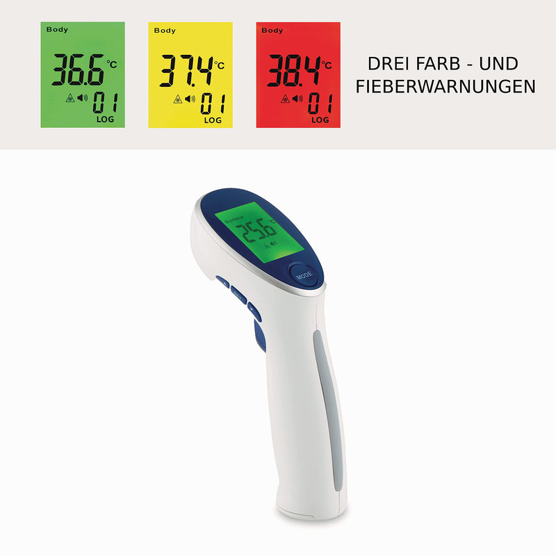 Sanico Infrared Thermometer - Precise Temperature Measure, 34 Memory Modes, Fever Alarm - Robust Design, Multifunctional, Easy To Use - For Body, Objects, Ambient Temperature - NewNest Australia