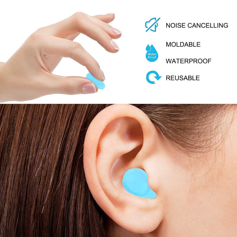 Earplugs For Sleeping, Reusable Silicone Earplugs, Noise Cancellation, Earplugs For Sleep Noise Cancellation, Swimming, Airplane, Ear Protection, Sports And So On - NewNest Australia