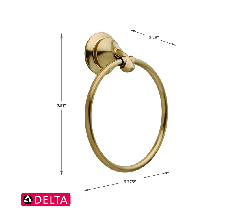 DELTA Linden Towel Ring, Champagne Bronze, Bathroom Accessories, 79446-CZ - NewNest Australia