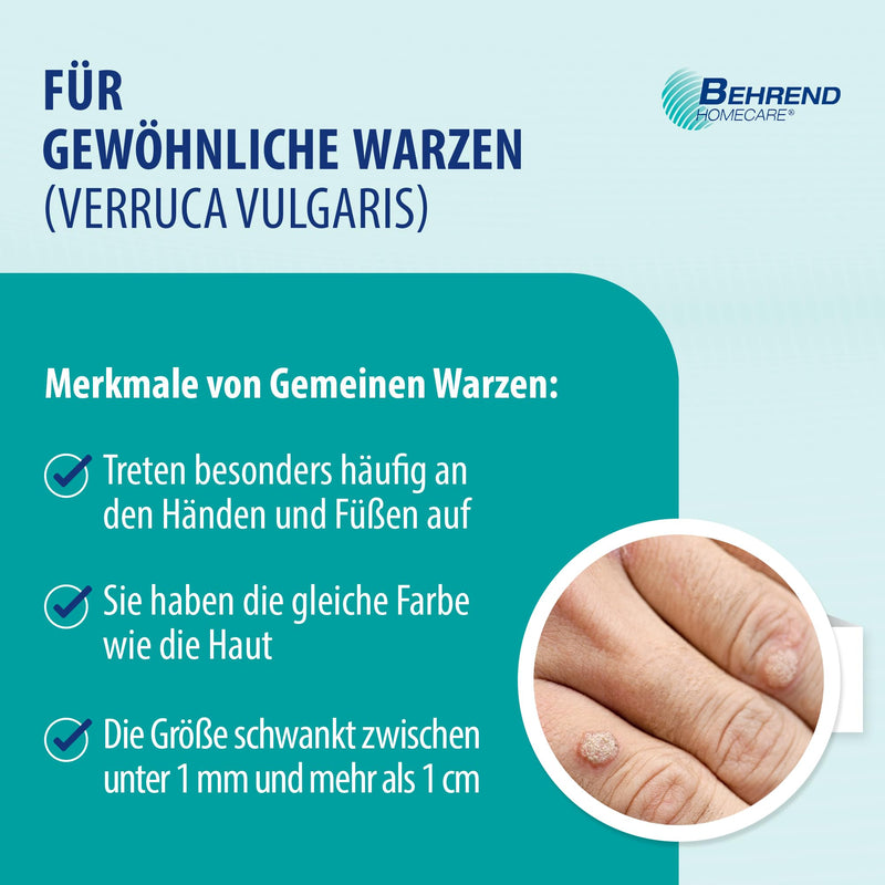 Behrend wart remedy for hand and foot - effective wart burns without pain - suitable for ages 4 and up - hygienic and safe - NewNest Australia