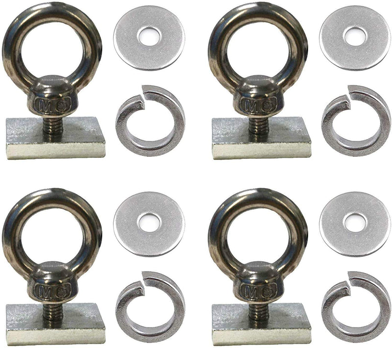 4 Pack - Heavy-Duty Stainless Steel Eye Bolt tie Down Anchoring Kits - NewNest Australia