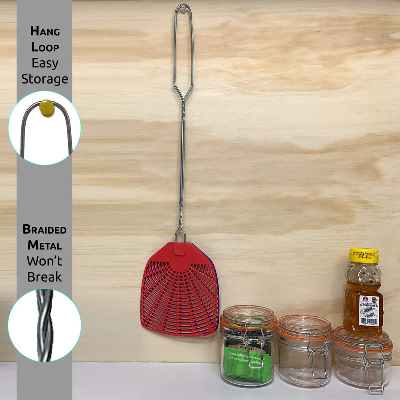 Bug & Fly Swatter – Braided Metal Handle 6 Pack Fly Swatters – Indoor / Outdoor – Pest Control flyswatter - NewNest Australia