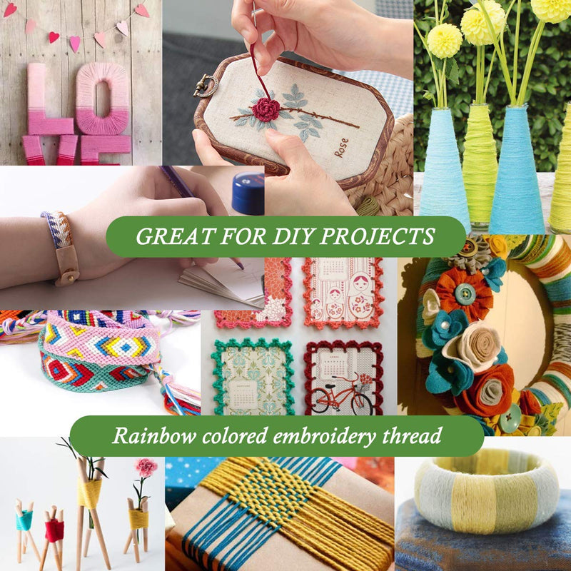 Embroidery Floss 240 skeins 100% Egyptian long-staple cotton Cross Stitch Threads -Friendship Bracelets String -Mercerized Crafts Floss total 1920M 8M/pc 24pcs/bag 10package - NewNest Australia