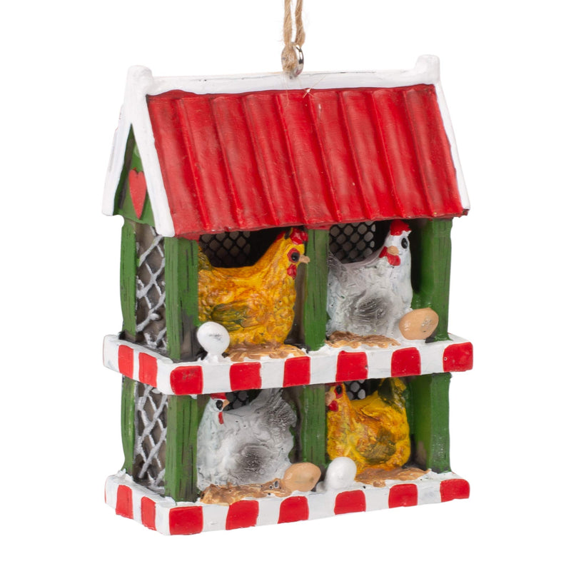 NewNest Australia - Midwest-CBK Chicken Coop with Chickens and Eggs Ornament 