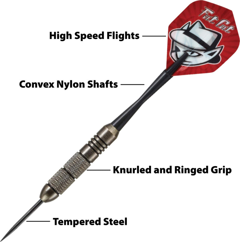 Fat Cat Twin Pack Steel Tip Darts, 19 Grams Multi - NewNest Australia