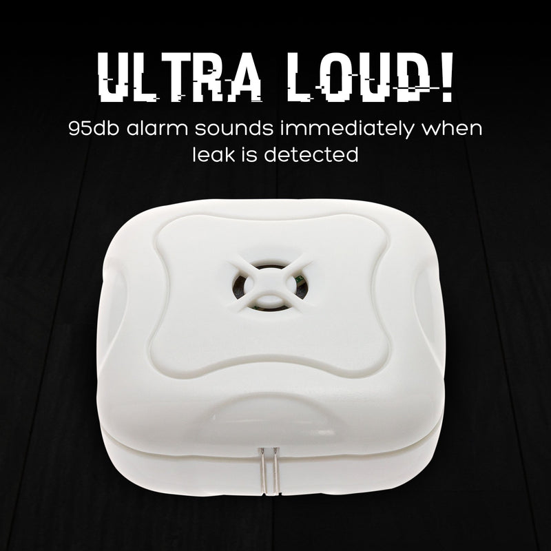 4 Pack Water Leak Detector - 95 dB Flood Detection Alarm Sensor for Bathrooms, Basements, Laundry Rooms, Garages, Attics and Kitchens by Mindful Design (White) 4 Pack White - NewNest Australia