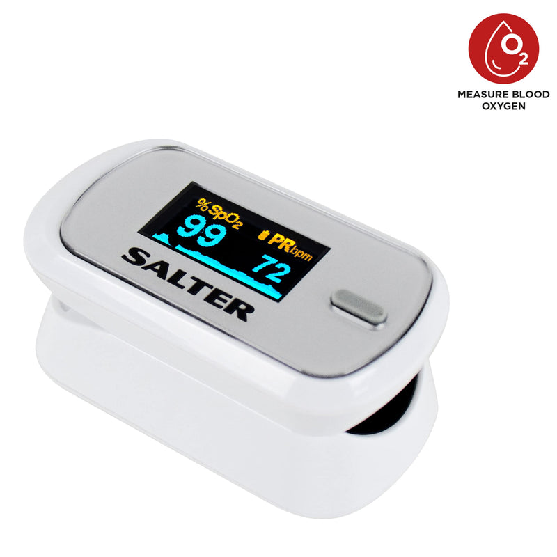 Salter PX-100-EU OxyWatch, Fingertip Pulse Oximeter, Quick Measure, Light and Compact, Portable, Easy to Use, Automatic Power Off, Low Power Consumption, LED Display, Accurate/Fast, 2 Year Guarantee - NewNest Australia
