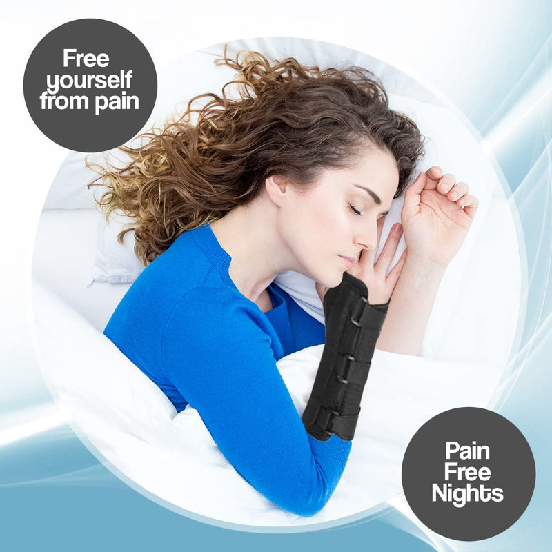 Wrist support brace pair with metal wrist splints for carpal tunnel syndrome, hand and wrist braces, right and left wrist supports, joint pain, arthritis pain relief for men and women ( One Size ) - NewNest Australia