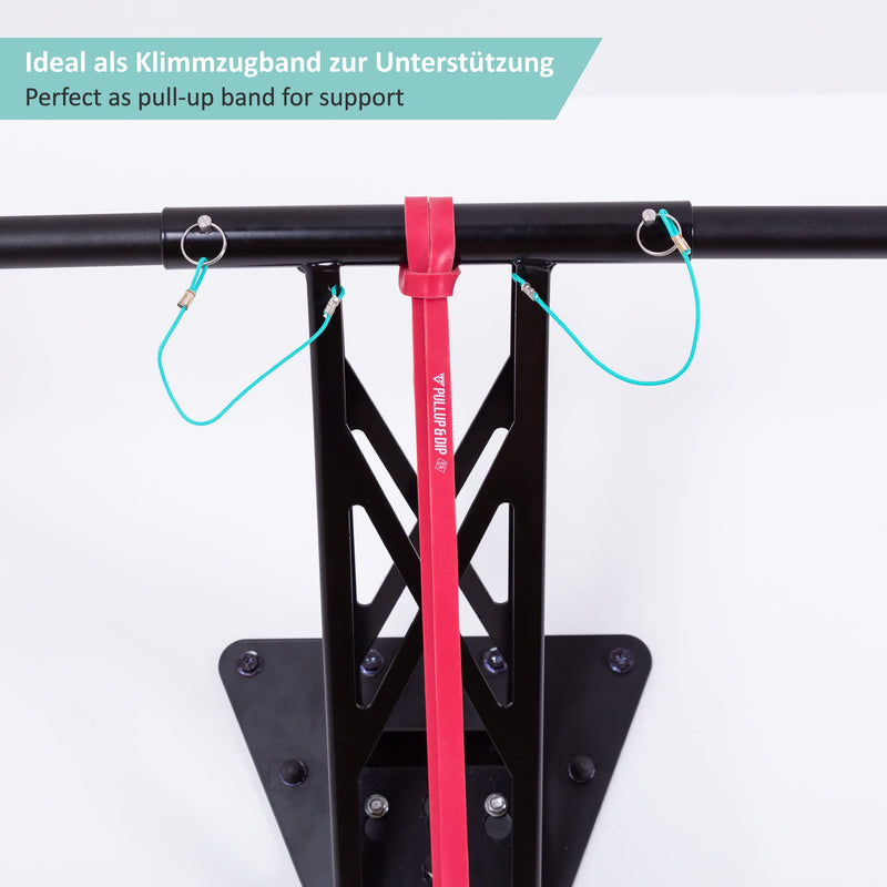 PULLUP & DIP Resistance Bands Pull Up Bands for Assisted Pull Ups, Calisthenics, Crossfit, Pull Up Bar; Premium Fitness Bands incl. Pouch, Exercise Guide + Door Anchor (for Sets) EXTRA LIGHT (red, 4-12 kg) - NewNest Australia
