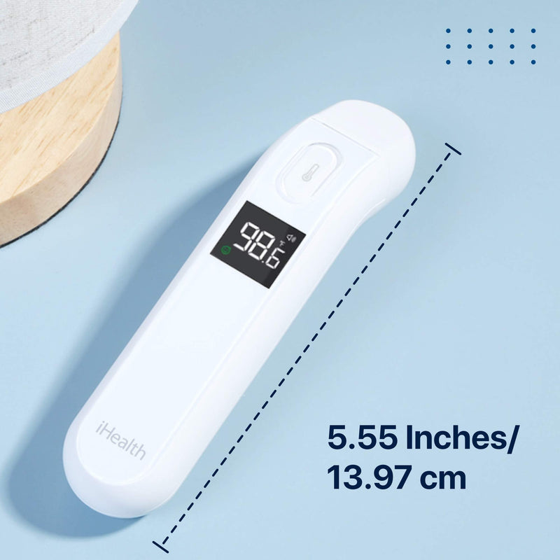 iHealth Thermometer for Adults by iHealth, Infrared Forehead Thermometer for Adults and Kids, Touchless Digital Baby Thermometer with Fever Indicator, Non Contact Thermometer (PT2L) - NewNest Australia