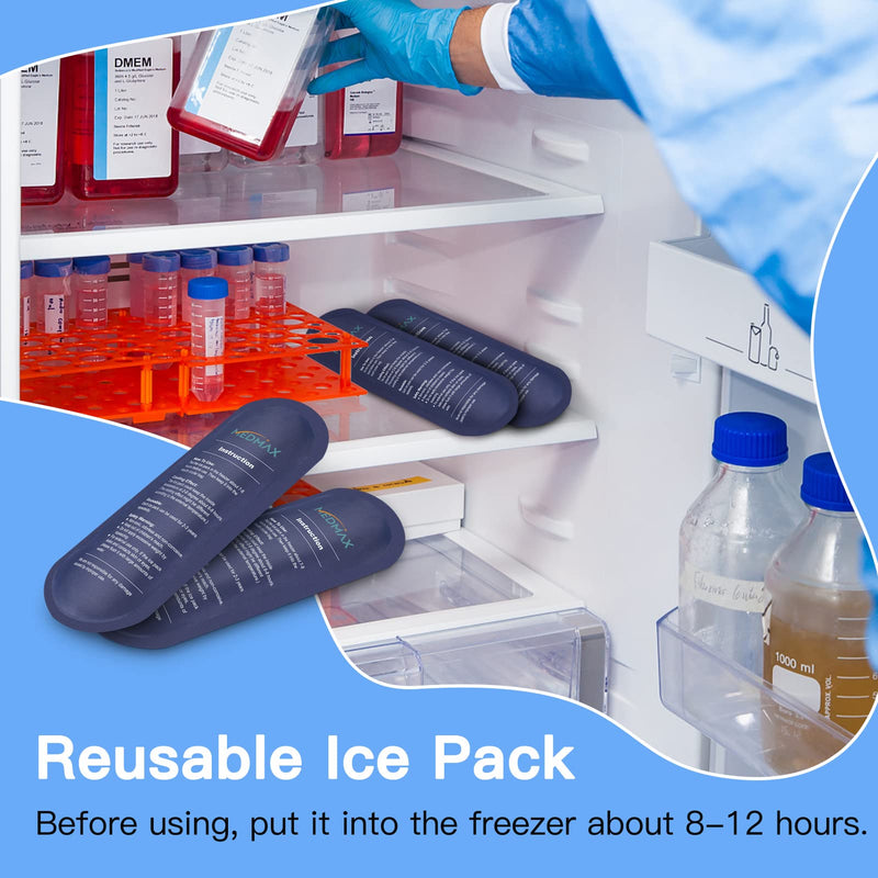 MEDMAX Ice Packs for Insulin Cooler Bag Travel Bag - Pack of 4 Reusable Ice Packs for Insulated Travel Diabetic Accessories, for Insulin Cooler Bag for Diabetics (4 Packs) - NewNest Australia