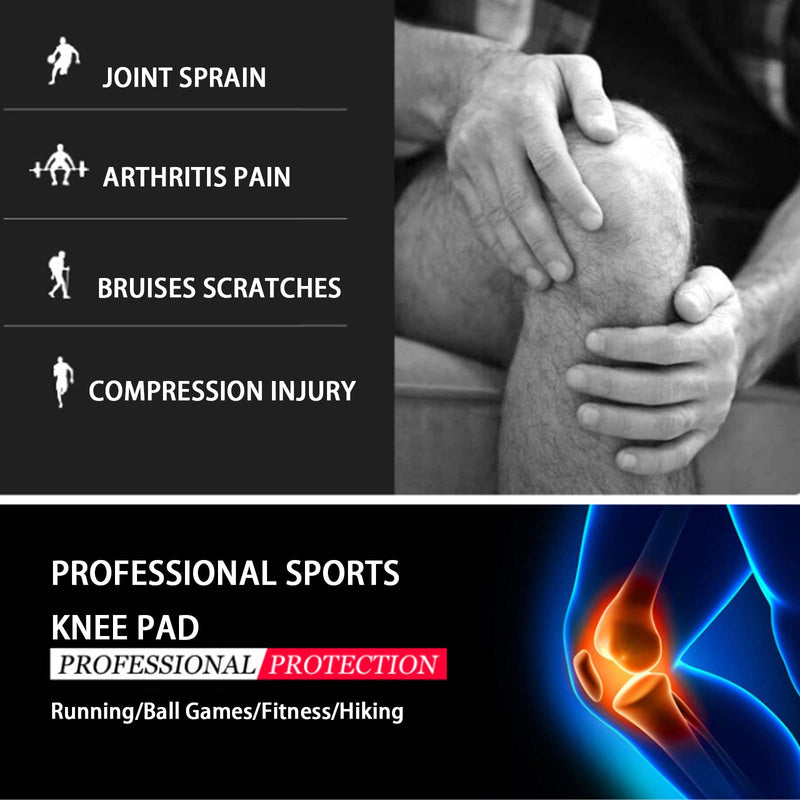 Dkddsss 2 Pieces Knee Support, Knee Support Men Women Knee Brace With Adjustable Straps, Medical Knee Pads For Knee Pain, Running, Meniscus Tear, Arthritis, L - NewNest Australia