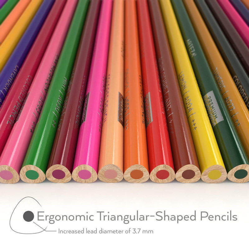 Arteza Colored Pencils, 48 Colors, Soft, Highly-Pigmented, Wax-Based Core Pencil Crayons, Art Supplies For Adults & Teens - NewNest Australia