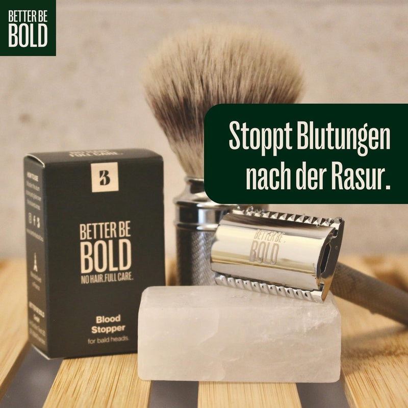 Better Be Bold Blood Stopper For Soon Heads | Alum Stone | Against Shaving Burn & Shaving Pimples | Stops Bleeding Immediately | Natural After Shave | Premium Quality | Made In France | 75G - NewNest Australia