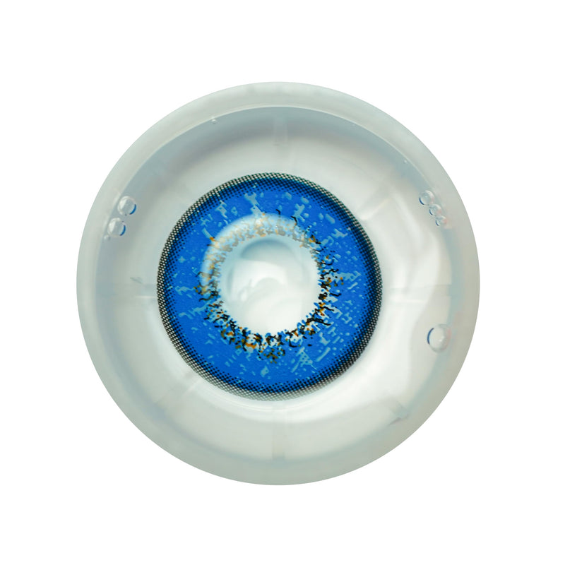 Contact Lenses Colored Without Prescription Blue | Crazy Blue Annual Lenses Anime | Soft Lenses Hydrogel | Pack Of 2 Color Lenses + Lens Container | 0.0 Diopters | Fancy Dress | Halloween | Charmiga - NewNest Australia
