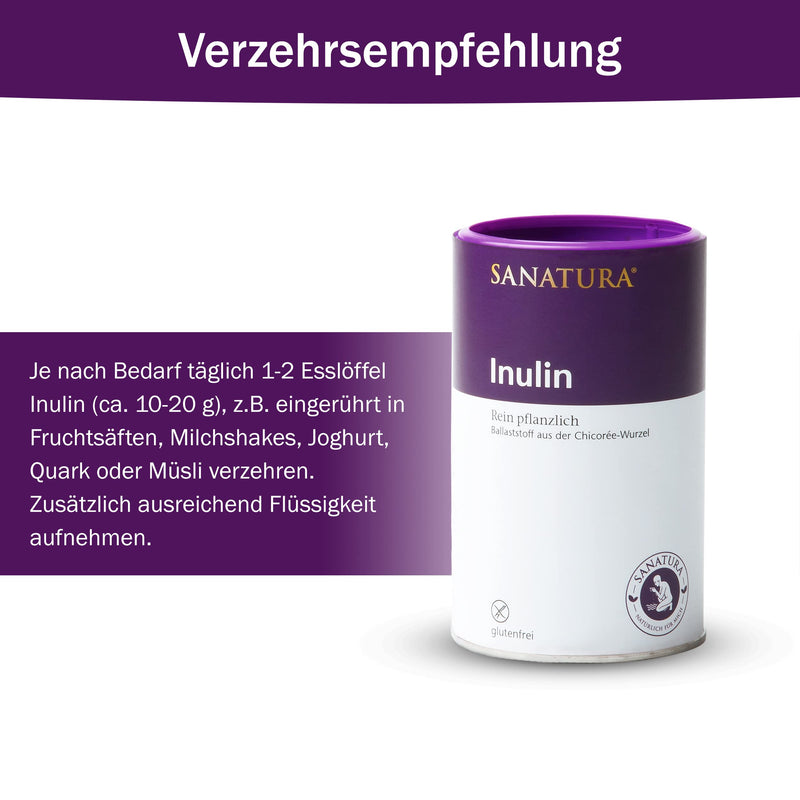 Sanatura Inulin - 250 g inulin powder - vegan and gluten-free - active fiber from chicory root 250 g (pack of 1) - NewNest Australia