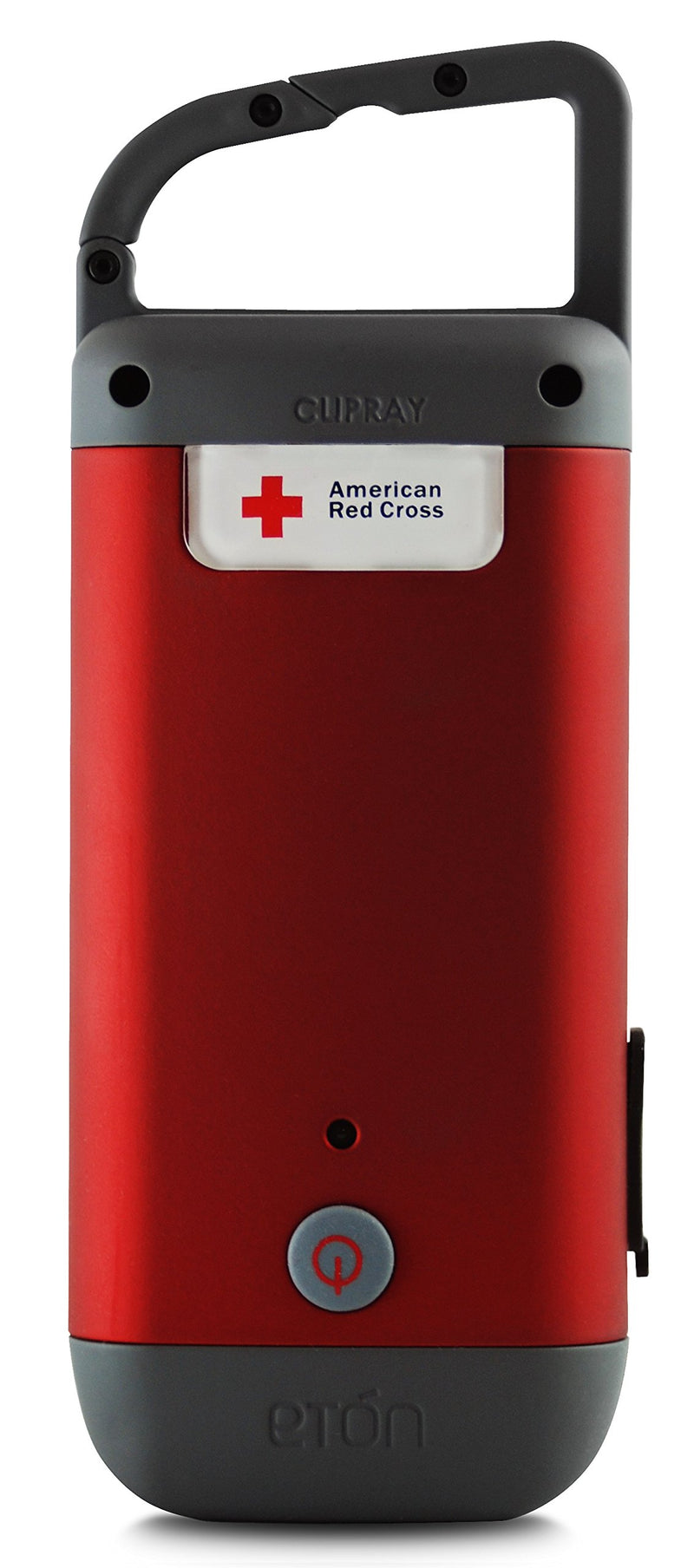 Eton - ARCCR100R_SNG American Red Cross Clipray Crank-Powered, Clip-On Flashlight & Smartphone Charger, Red Red Single - NewNest Australia