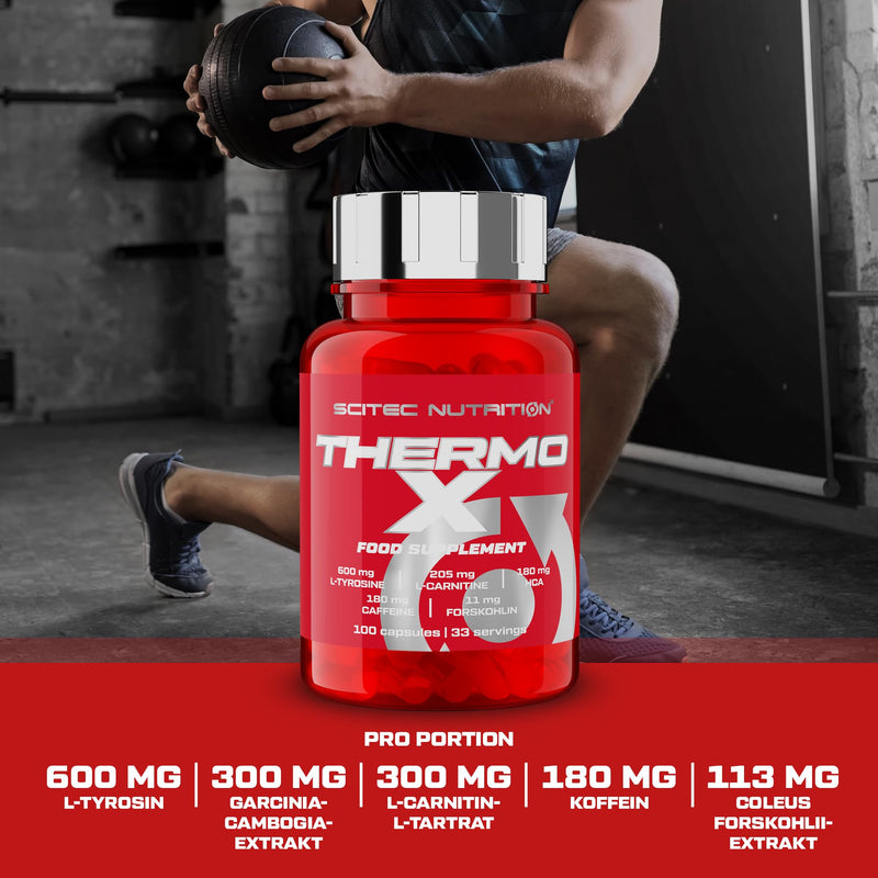 Scitec Nutrition Thermo-X, with L-Tyrosine, L-Carnitine, HCA, Caffeine and Forskolin, 100 capsules - NewNest Australia