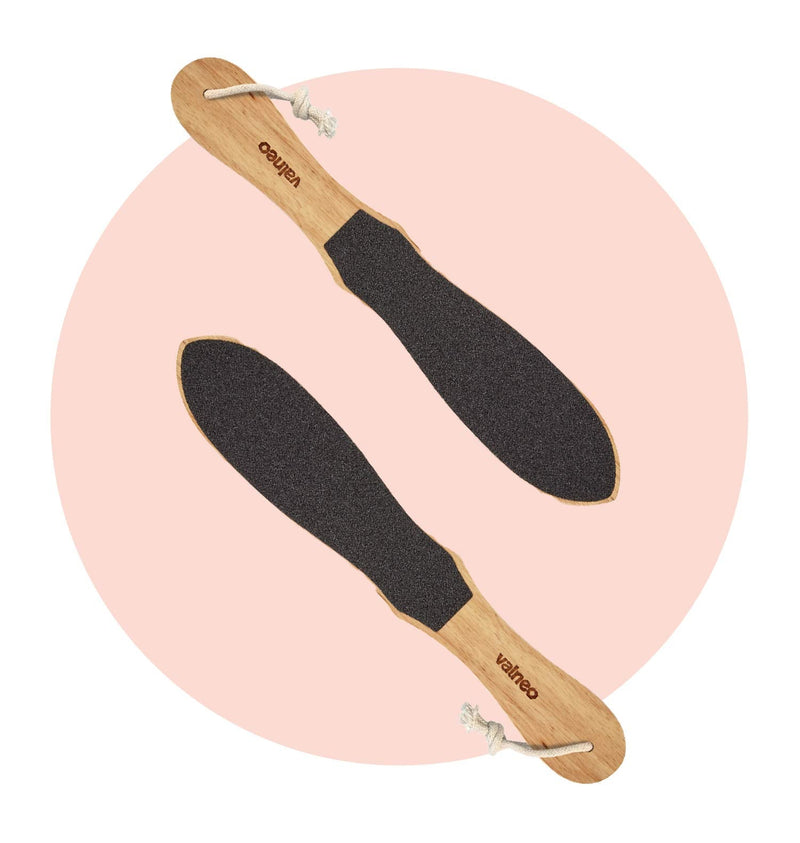 Valneo Hard Skin Remover Foot File for Men & Women - Foot Scraper with Natural Rubber & Wood Handle - Dead Skin & Callus Remover for Soft and Delicate Feet Rubber Wood - NewNest Australia