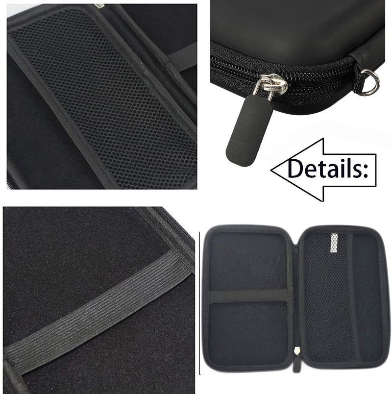 TEASTAR 7" Inch Hard Carrying Travel GPS Case Zipper Bag Pouch Cover GPS Protective for 6" - 7" GPS Navigation Garmin Nuvi 65LMT 2797lmt 2798LMT 2757LM 2789 Dezl 760lmt Tomtom Magellan Roadmate Black - NewNest Australia