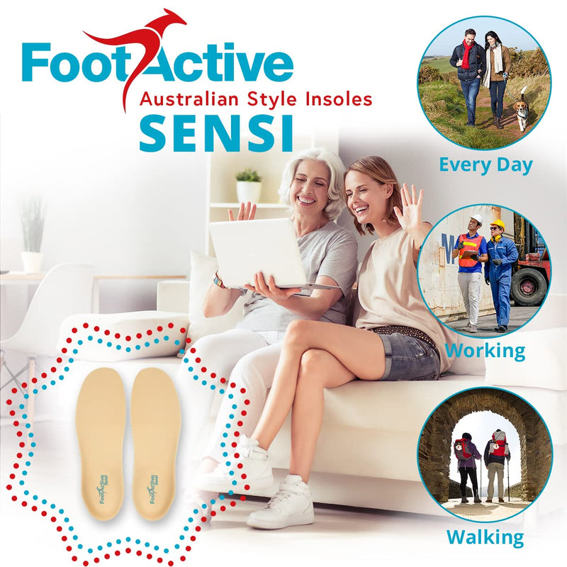 FootActive Sensi - for sensitive feet, diabetes, arthritis, heel spurs and foot problems - wonderful in winter! 44/45 EU X-Wide Beige - NewNest Australia