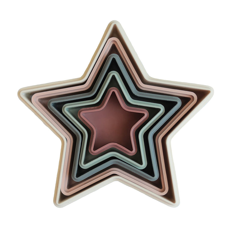 Mushie Nesting Star Stackable Pieces | Develops Hand-Eye Coordination And Other Skills | Play Fun & Creativity For Babies & Children | Safe, High-Quality & Long-Lasting Initial Equipment - NewNest Australia