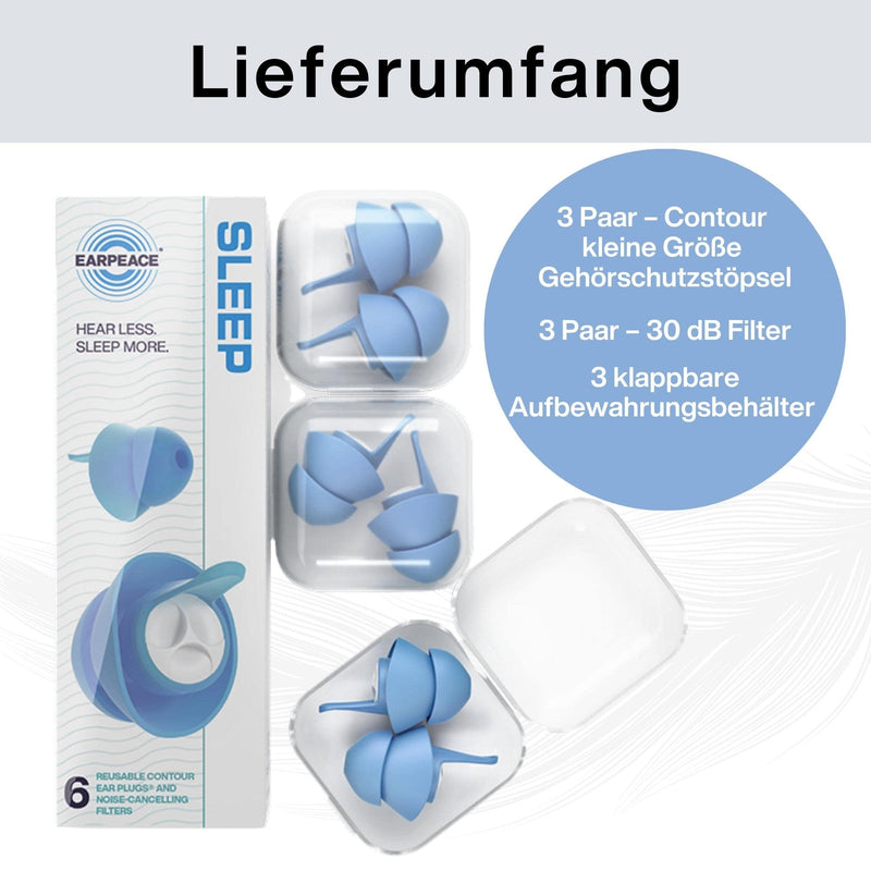 Earpeace Sleep Ear Plugs For Sleeping - Ultra Comfortable Ear Plugs For Noise Sensitivity During Sleep And Travel - Noise Reduction 30 Db - Ear Plugs In Small Size - NewNest Australia