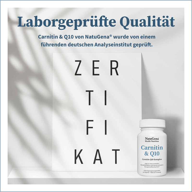 NatuGena Carnitine & Q10, promotes muscle function and energy metabolism, 90 capsules for 30 days - NewNest Australia