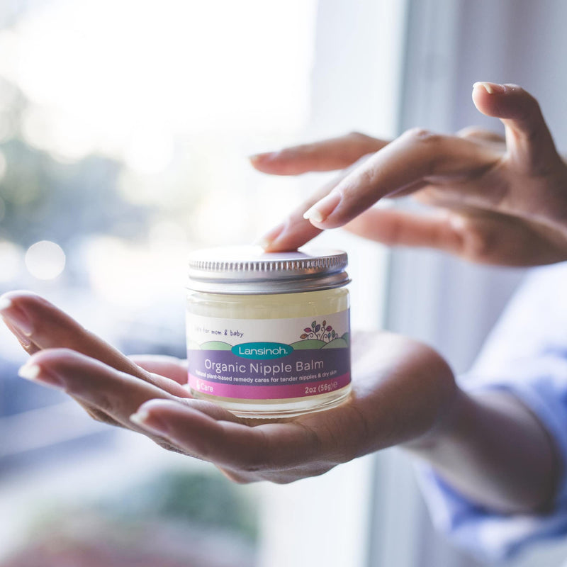 Lansinoh Organic Nipple Balm 60ml Natural Breastfeeding Cream, natural ingredients, tasteless, odourless, care for nipples when breastfeeding & dry skin when pregnant - NewNest Australia
