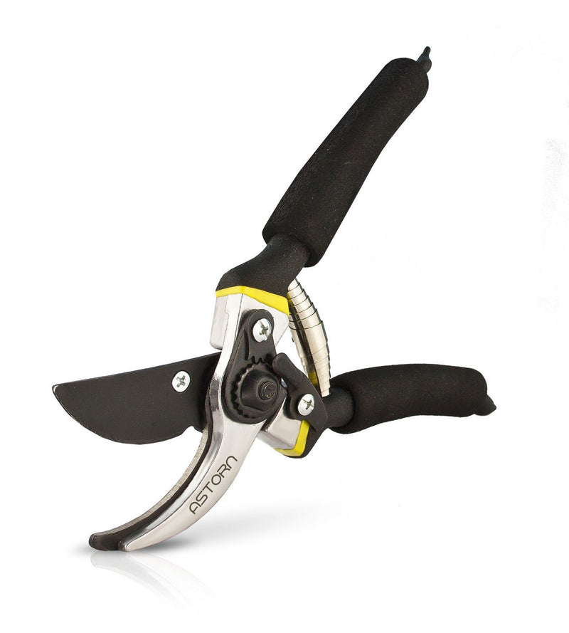 Astorn Bypass Pruning Shears for Garden Maintenance | Branch Clippers & Rose Pruning Shears | Hand Pruners with Ergonomic Handles, Shock-Absorbent Spring & Safety Lock | Gardening Scissors Set - NewNest Australia