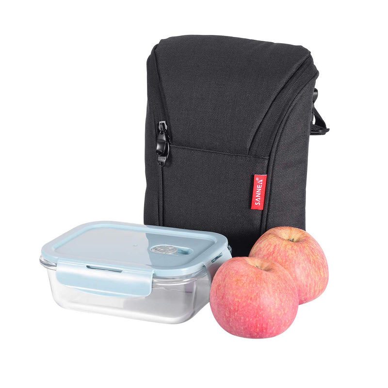 NewNest Australia - Lightweight Insulated Mini Lunch Bag,Cooler Lunch Box For Women,Men, Compact Lunch Pail for Office Black. 